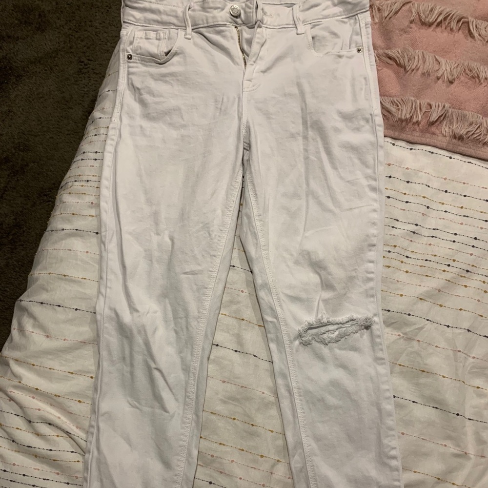 old navy white skinny high rise jeans